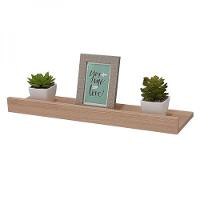 Prateleira Porta Quadros 100x10cm Carvalho Suporte Invisível - 2