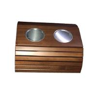 Kit 02un Esteira Braço De Sofá Porta Copo Alumínio Madeira - 7