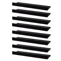 Kit 8 Prateleiras Porta Quadros 60 X 10cm Preta Suporte Invisível - 1