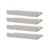 Kit 4 Prateleiras Porta Quadros 60 X 10cm Branca Suporte - 1