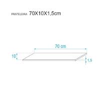 Kit 3 Prateleiras 70 X 10cm Carvalho Suporte Invisível - 7