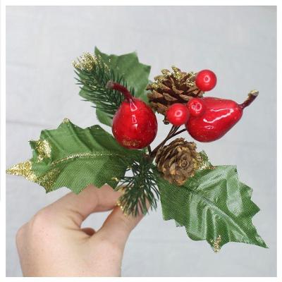 12 Ramos Pera Decoração De Natal Artificial 17cm