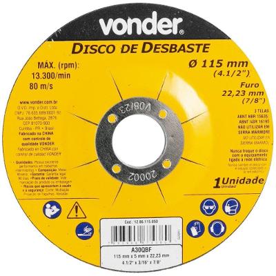 Disco De Desbaste 115 Mm X 5,0 Mm X 22,23 Mm