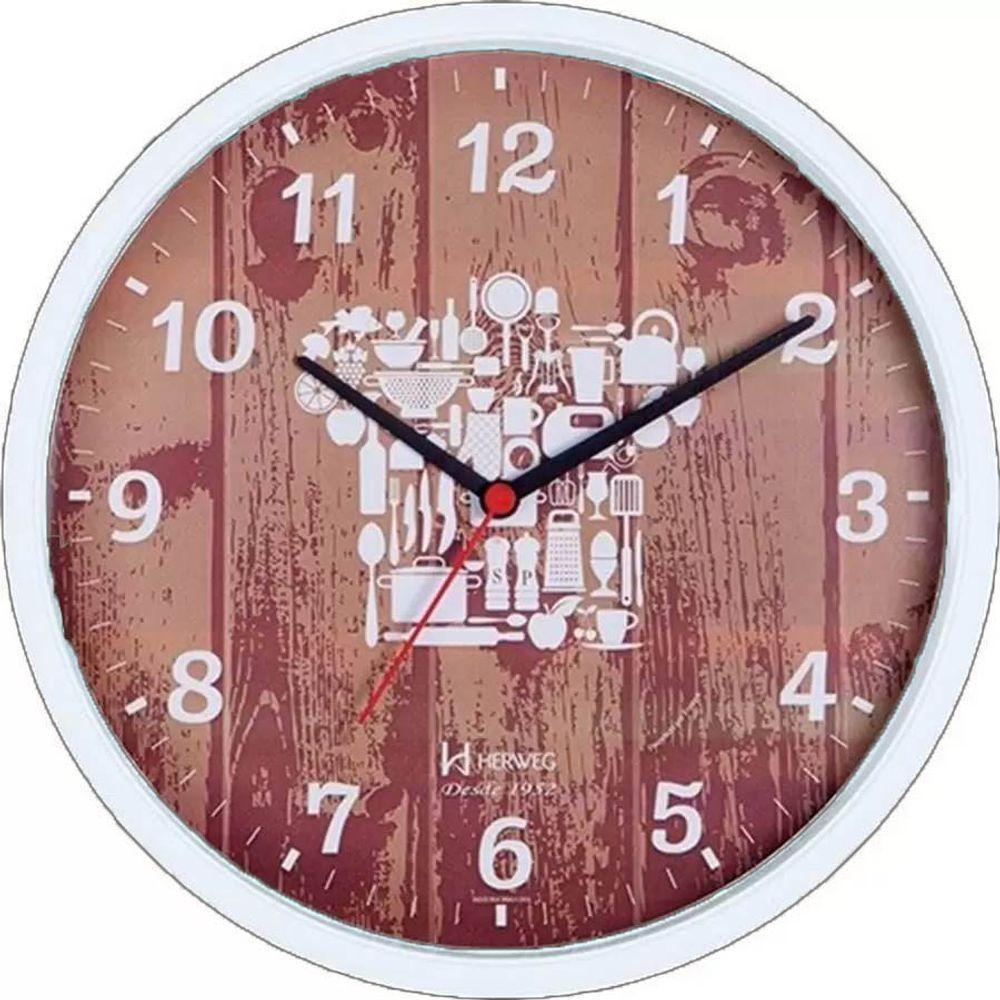 Relógio De Parede Herweg Ref: 660028-021 Branco Cozinha - 4