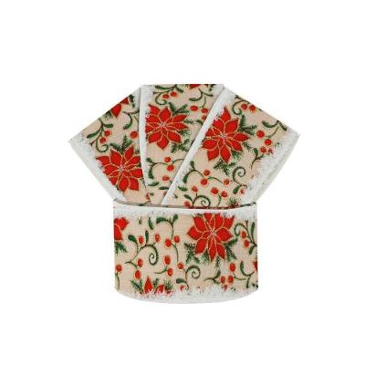Fita Aramada Natal Tecido Nevada Bico De Papagaio 6cm X 5 M