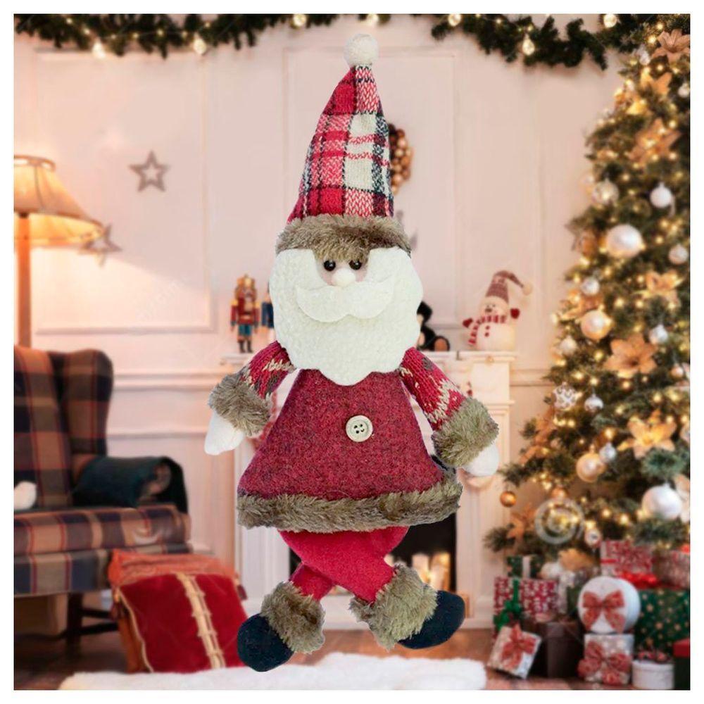 Kit 4 Enfeites Papai Noel Natal Em Tecido 30cm - 1