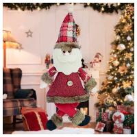 Kit 4 Enfeites Papai Noel Natal Em Tecido 30cm - 1