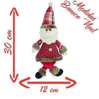 Kit 4 Enfeites Papai Noel Natal Em Tecido 30cm - 2