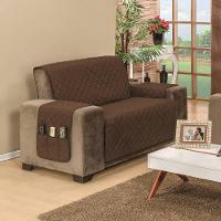 Protetor De Sofá Dupla Face Manu 2 Lugares King - Cáqui-marrom - 2