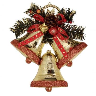 Sino Triplo Dourado Premium Borda Glitter Natal 23Cm