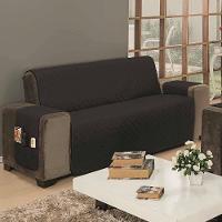 Protetor De Sofá Dupla Face Impermeável Mr 3 Lugares King - Preto-cinza - 1