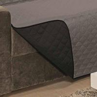 Protetor De Sofá Dupla Face Impermeável Mr 3 Lugares King - Preto-cinza - 6