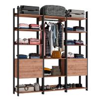 Closet 4 Gavetas 1 Cabideiro Industrial F04 Preto/solanum - 1