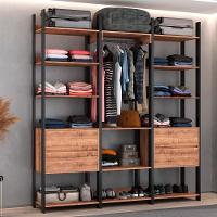Closet 4 Gavetas 1 Cabideiro Industrial F04 Preto/solanum - 4