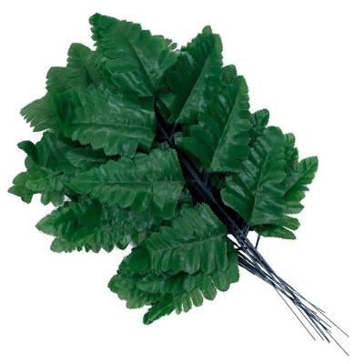 36 Galhos Samambaia Escura Folha Artificial Talo Verde 42cm