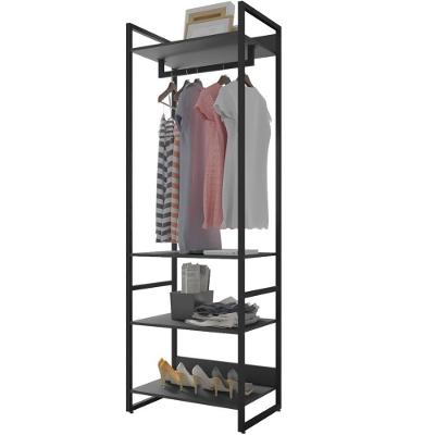Closet Guarda Roupa Modulado 210X70 Cm Preto
