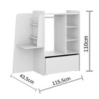 Closet Guarda Roupa Infantil Acsa 100% Mdf Quarto Crianças - 2