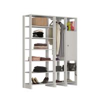 Closet Multi Yes Com Cabideiro Porta E 12 Prateleiras Nova Mobile Branco - 1