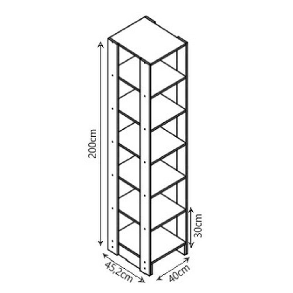 Closet Multi Yes Com Cabideiro 2 Gavetas E 14 Prateleiras Nova Mobile Grafite Intenso - 2