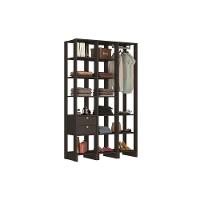 Closet Multi Yes Com Cabideiro 2 Gavetas E 14 Prateleiras Nova Mobile Grafite Intenso - 1