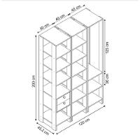 Closet Multi Yes Com Cabideiro 2 Gavetas E 14 Prateleiras Nova Mobile Montana - 3