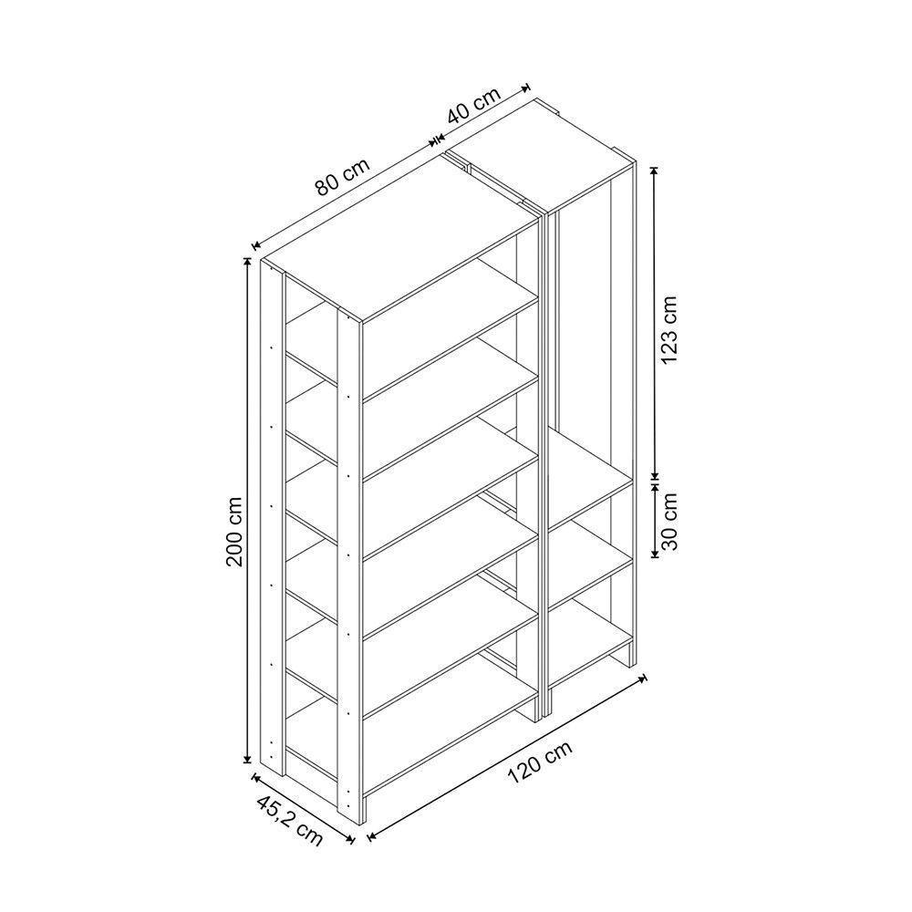 Smart Closet Yes Com Cabideiro E 9 Prateleiras Nova Mobile Montana - 4