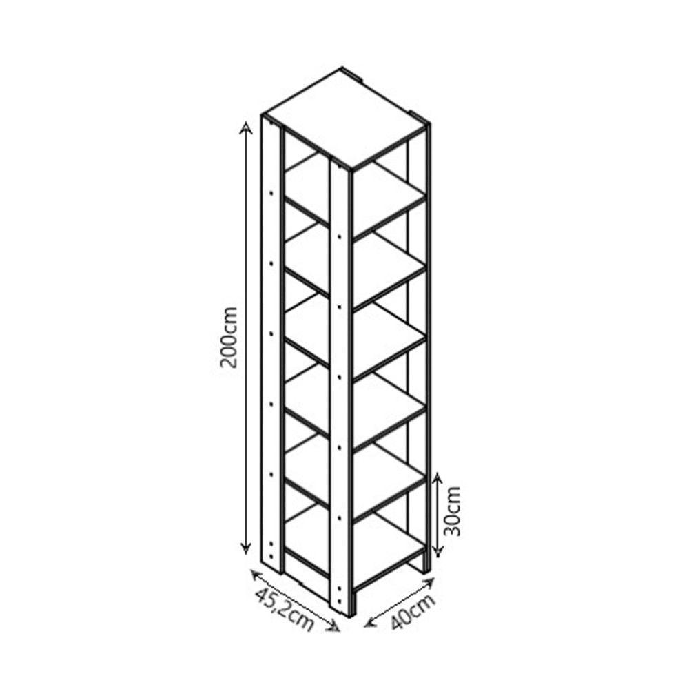 Smart Closet Yes Com 12 Prateleiras Nova Mobile Branco - 2
