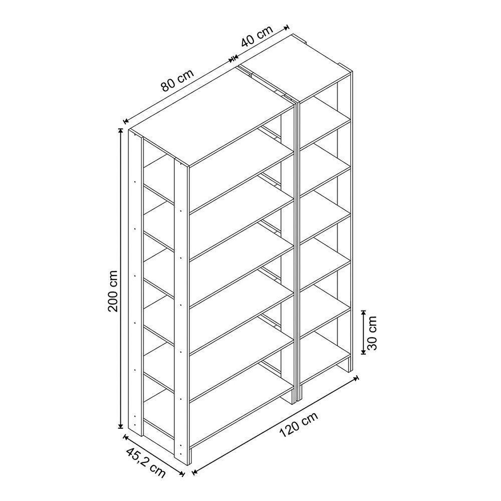 Smart Closet Yes Com 12 Prateleiras Nova Mobile Branco - 4