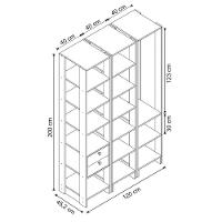 Closet Multi Yes Com Cabideiro 2 Gavetas E 14 Prateleiras Nova Mobile Branco - 3
