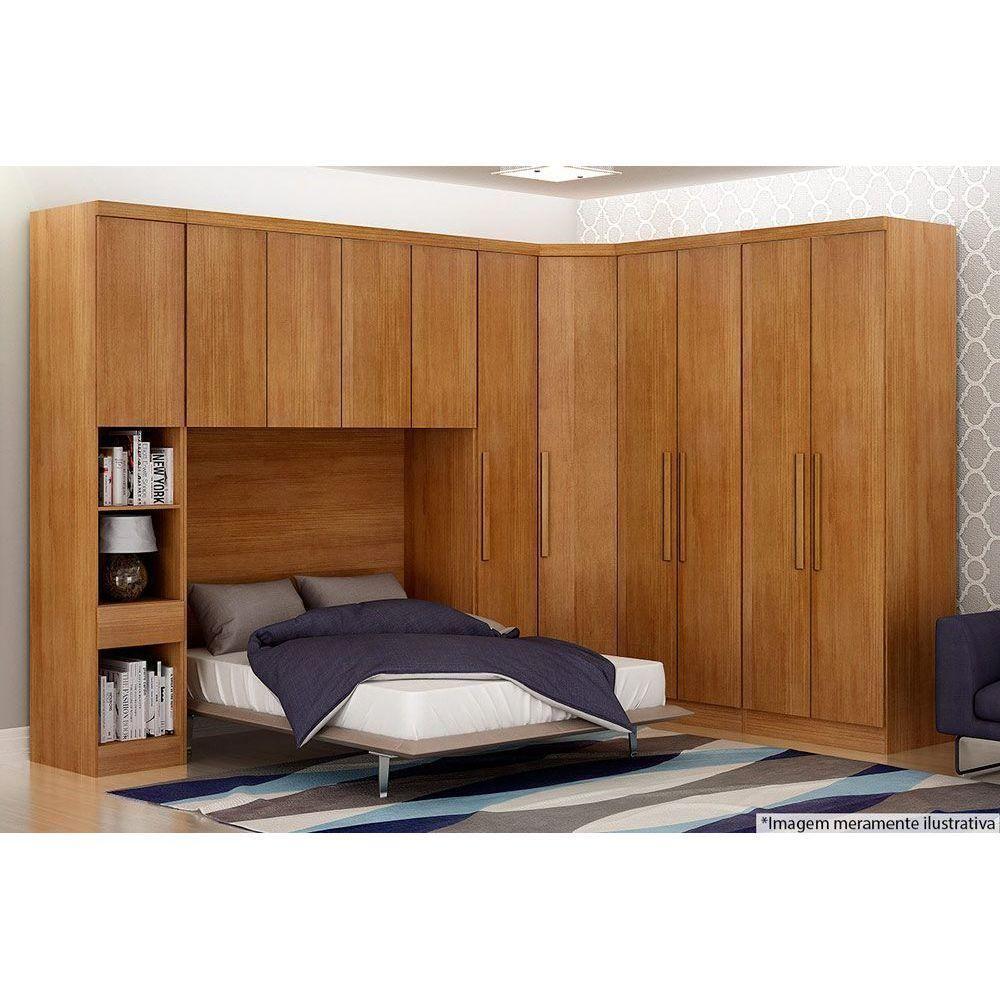 Closet de Casal  Canto Obliquo Rizon c/ 1 Porta Branco - Novo Horizonte - 2