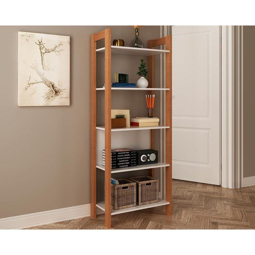 Closet De Casal Az1005 Armário C- 5 Prateleiras Amêndoa-branco - Tecno Mobili - 1