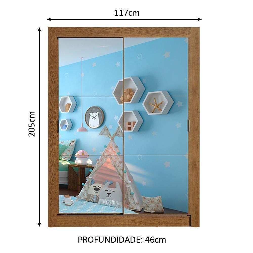 Guarda-roupa Infantil Madesa Bento 2 Portas De Correr De Espelho 2 Gavetas - 10