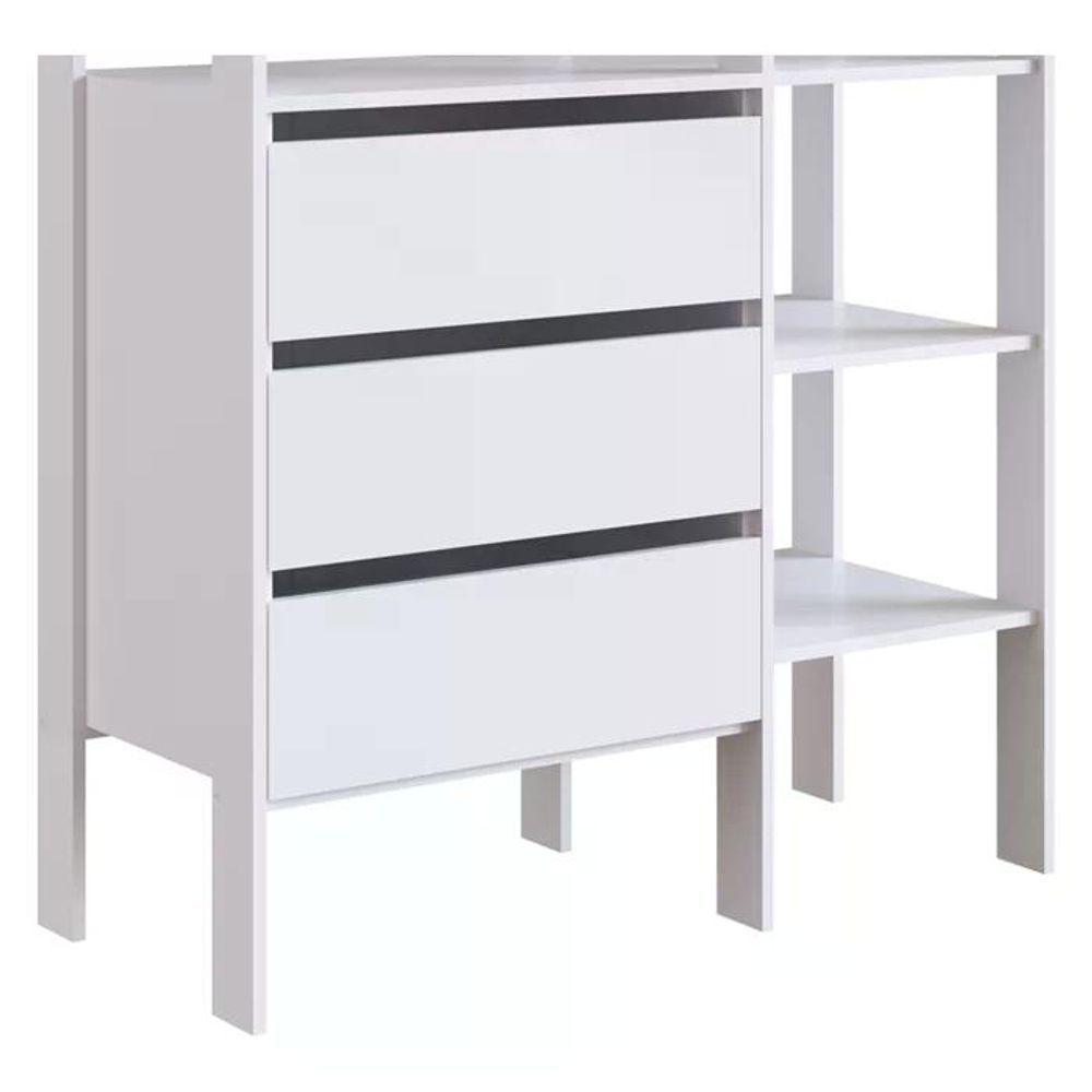 Kit 02 Modulos Para Closet 03 Gavetas Db001 Branco Pp Milani Store Branco - 4