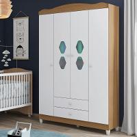 Roupeiro Com 4 Portas Gravata New York Branco Almendra - 1