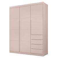Guarda Roupa Infantil 3 Portas 4 Gavetas Lua P04 Rose - Mpozenato - 1