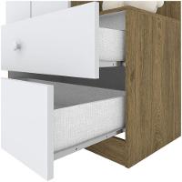 Guarda Roupa Infantil 02 Portas Labirinto Henn Rústico Com Branco - 3