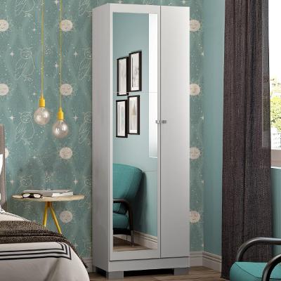Armário Utilitário Infantil 2 Portas Espelho Branco Carraro