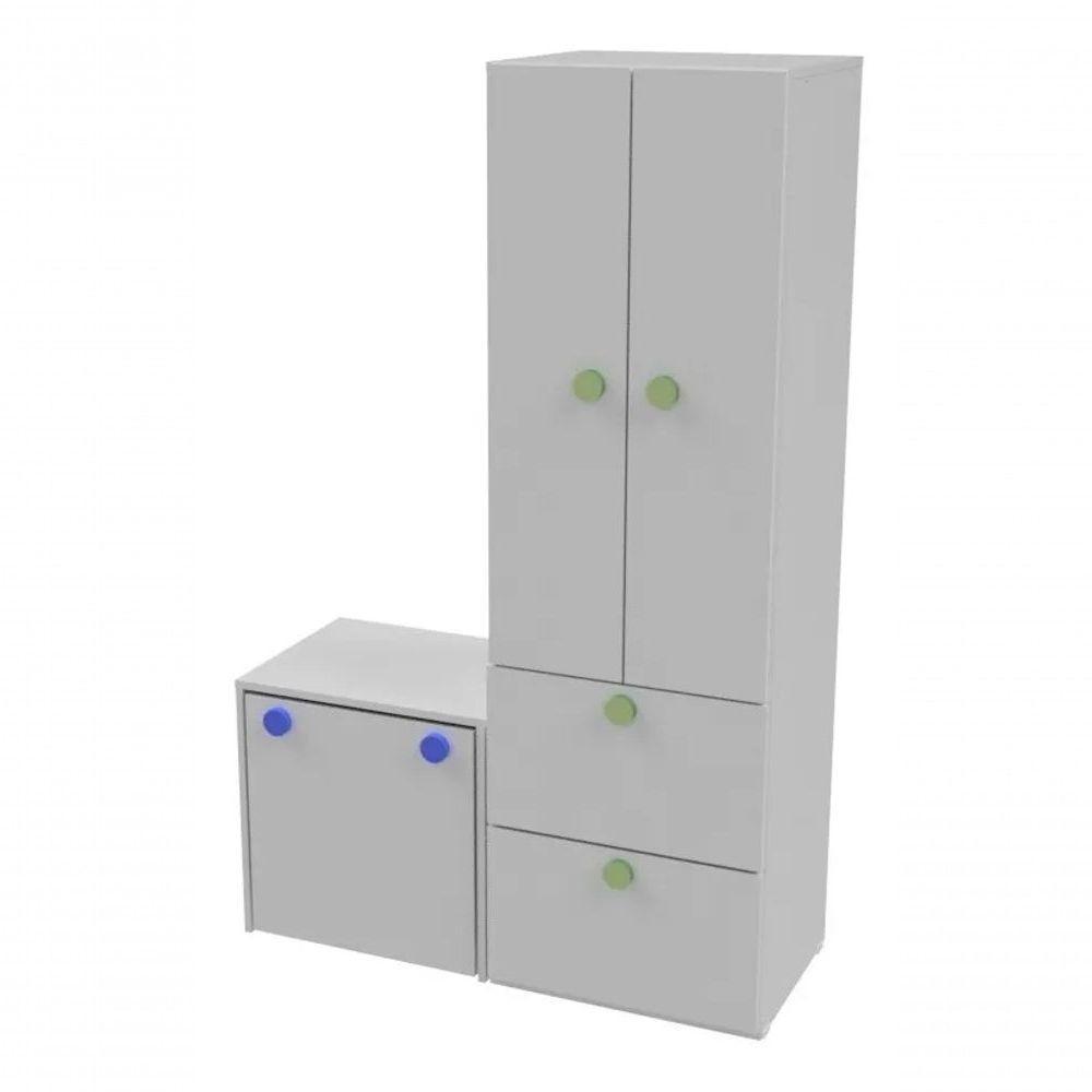 Armário Roupeiro Infantil Com Mesa Baú Organizador 100% Mdf - 1