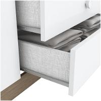 Guarda Roupa Infantil 03 Portas 02 Gavetas Pique Esconde Henn Rústico Branco