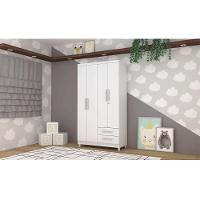 Guarda Roupa Infantil 4 Portas Branco Flex Line - 2