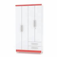 Guarda Roupa Infantil 4 Portas Branco Flex Line - 3