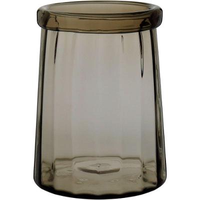 Vaso 27x19x19cm Vidro âmbar