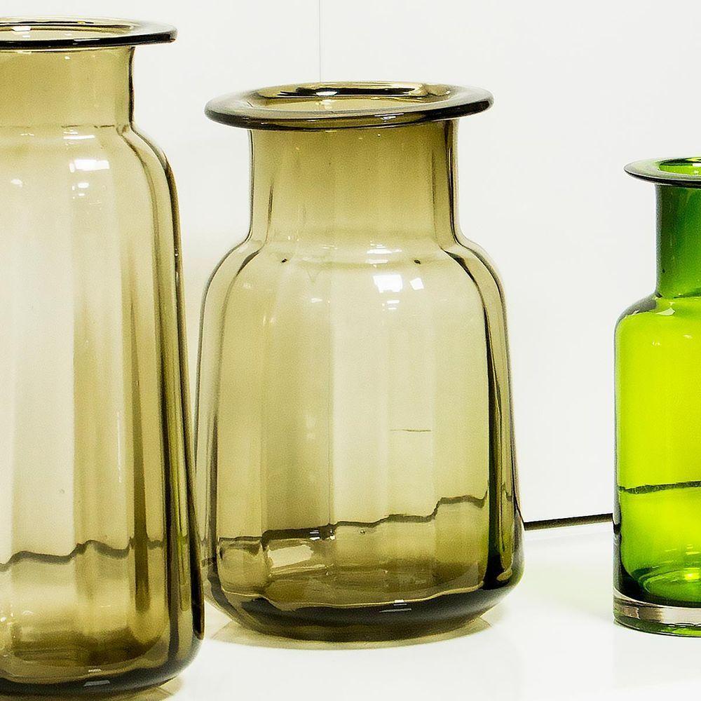 Vaso 27x14x14cm Vidro âmbar - 2