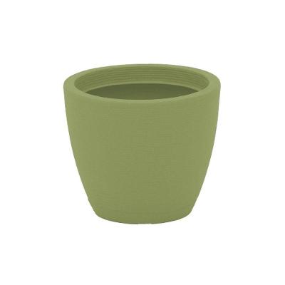Vaso Com Prato Tramontina Asteca 38 Cm Em Polietileno Concreto Tramontina