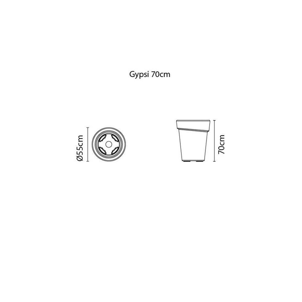 Vaso Tramontina Gipsy Em Polietileno Concreto 70cm Altura / 55cm Diâmetro Superior Tramontina - 2
