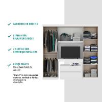 Guarda Roupa Infantil 6 Portas Branco C/ Escrivaninha - 2