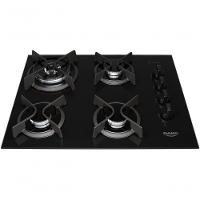 Cooktop 4 Bocas A Gás Dako Supreme Com Queimador Tripla Chama E Mesa De Vidro Temperado Preto Bivolt - 1