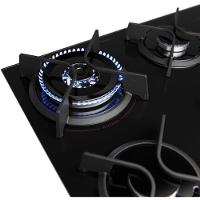 Cooktop 4 Bocas A Gás Dako Supreme Com Queimador Tripla Chama E Mesa De Vidro Temperado Preto Bivolt - 8