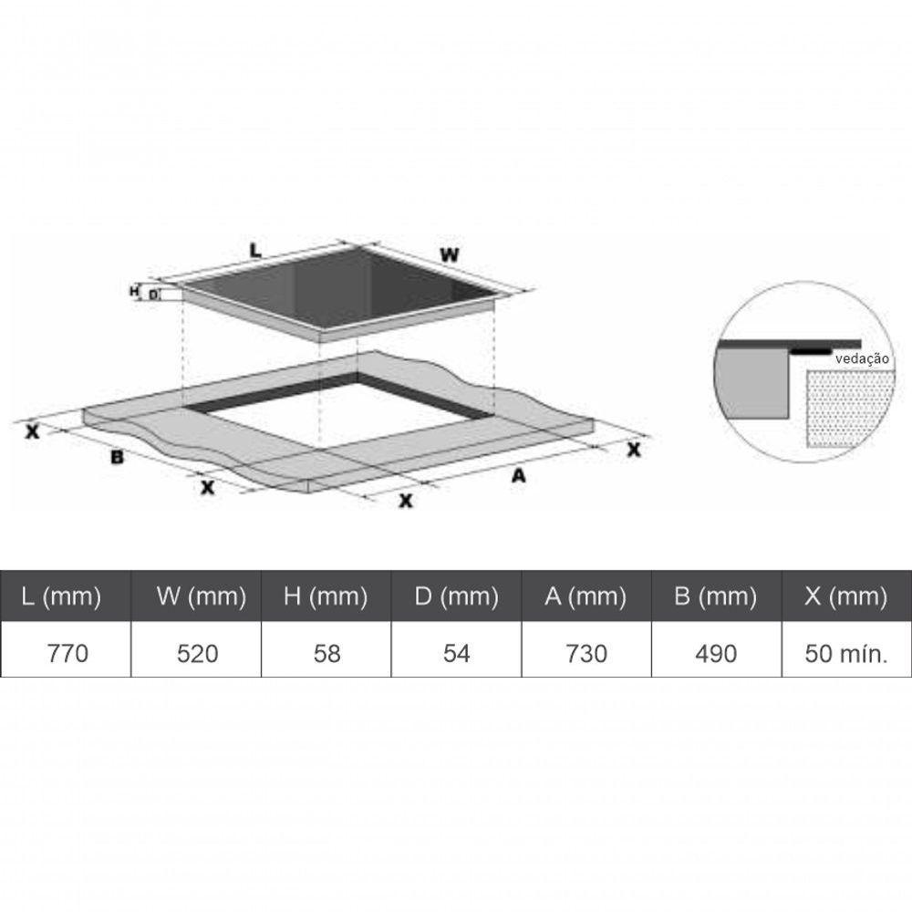 Cooktop Mueller 4 Bocas De Indução Com Turbo Total 220v - 5