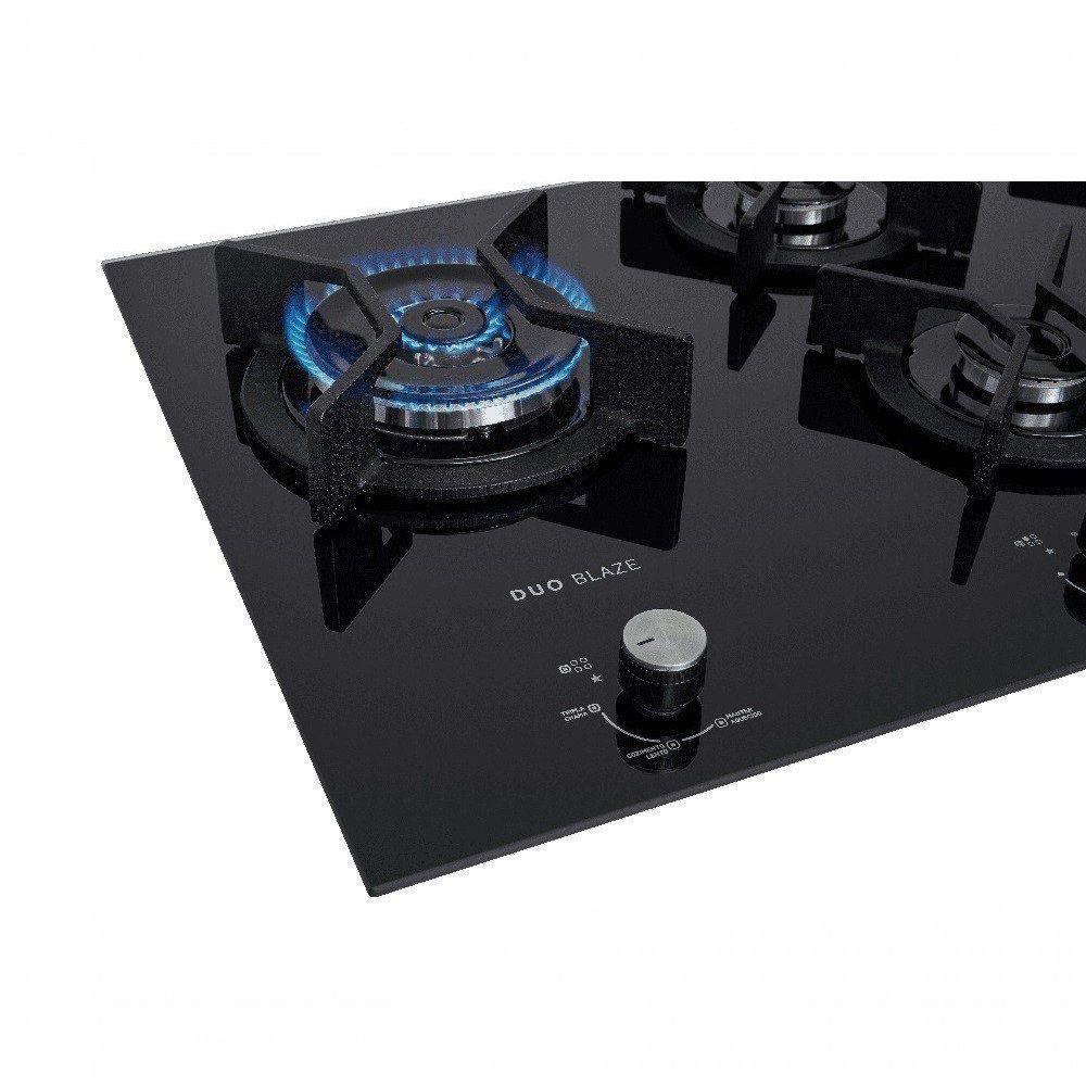 Fogão Cooktop Fischer 5q Tc Infinity Duo Blaze Gás Mesa Vidro 31800 Bivolt - 3